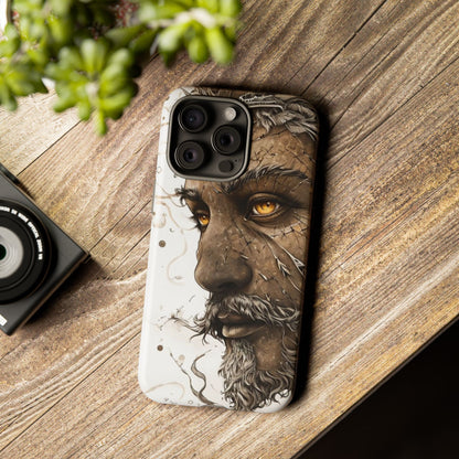 Phone Case Mystical Deity Portrait with Powerful Serene Expression and Ethereal Hues