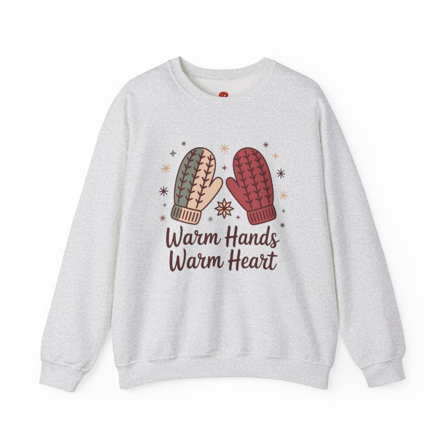Warm Hands Warm Heart Sweatshirt – Cozy Mitten Design - Winter Sweatshirt