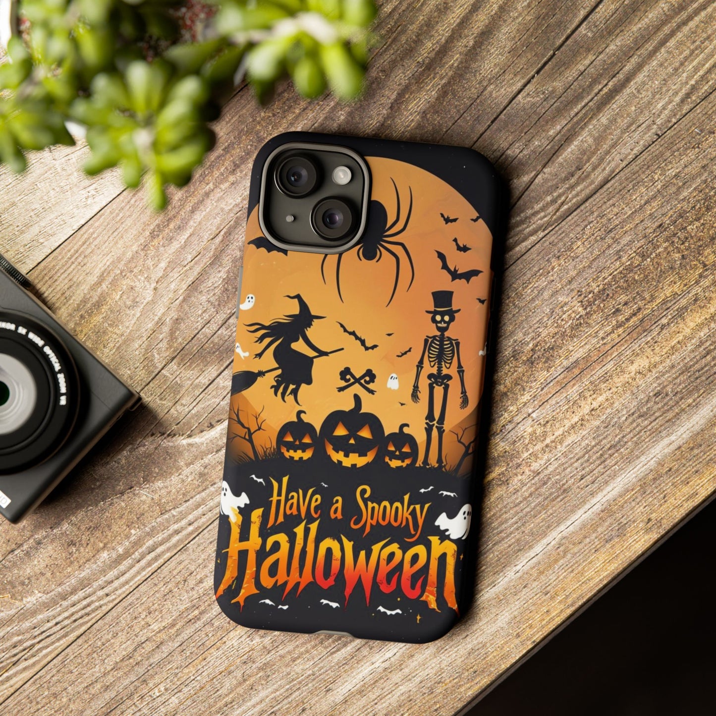 Halloween Phone Case with Jack-o'-Lanterns & Skeletons – Spooky & Stylish Protective Cover