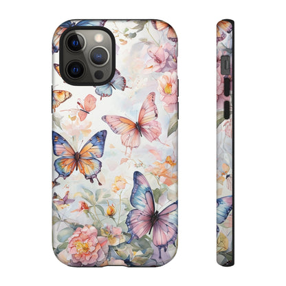 Phone Case Butterfly – Aesthetic Cute Floral Cover - Soft Pastel Butterfly Case