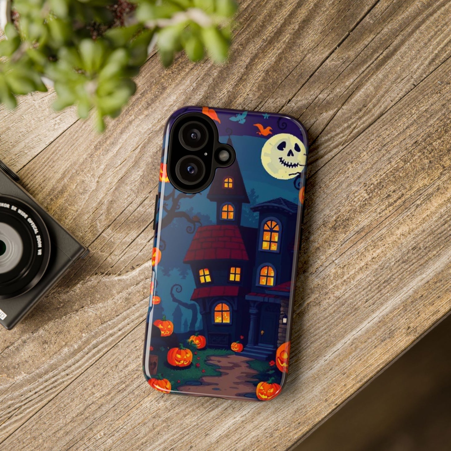 Haunted House Halloween Phone Case – Spooky Jack-o’-Lantern Design