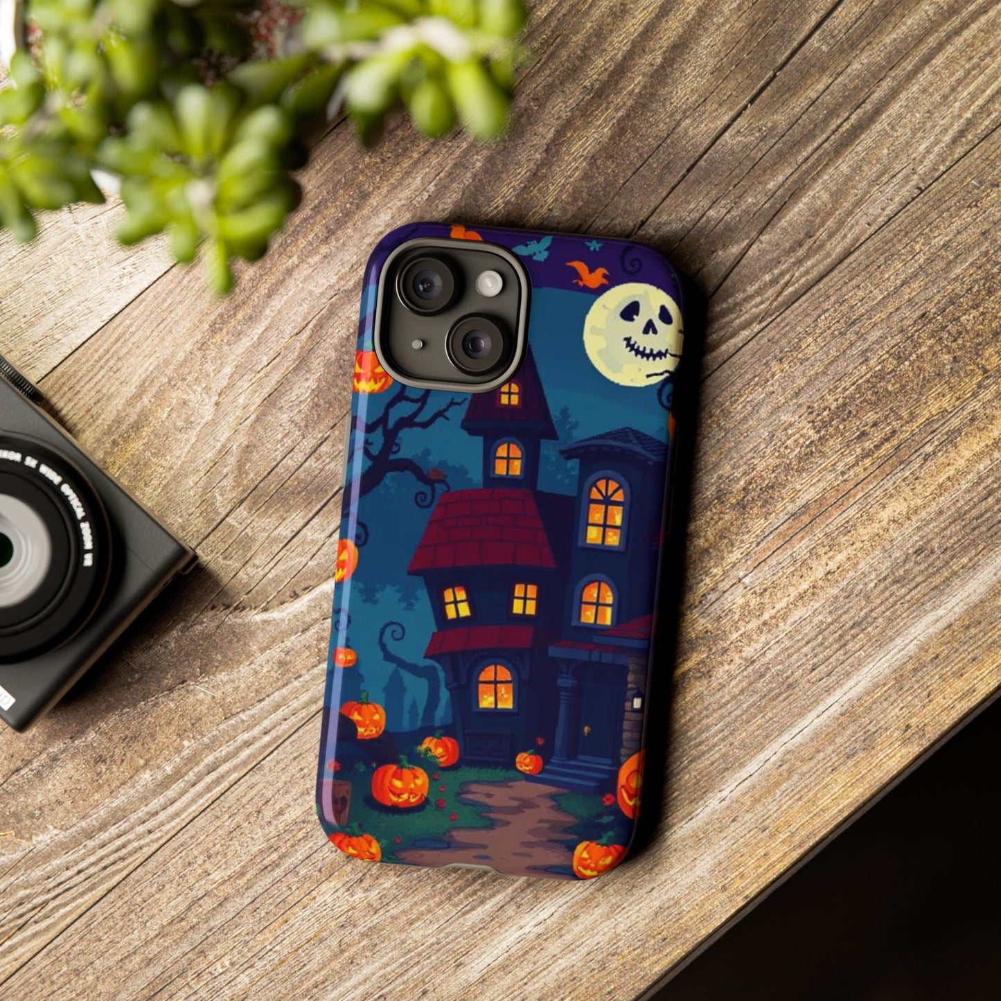 Haunted House Halloween Phone Case – Spooky Jack-o’-Lantern Design