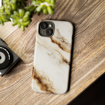 Phone Case Marble – Elegant Luxury Phone Cover, Sleek Design, Brown Beige Marble Pattern