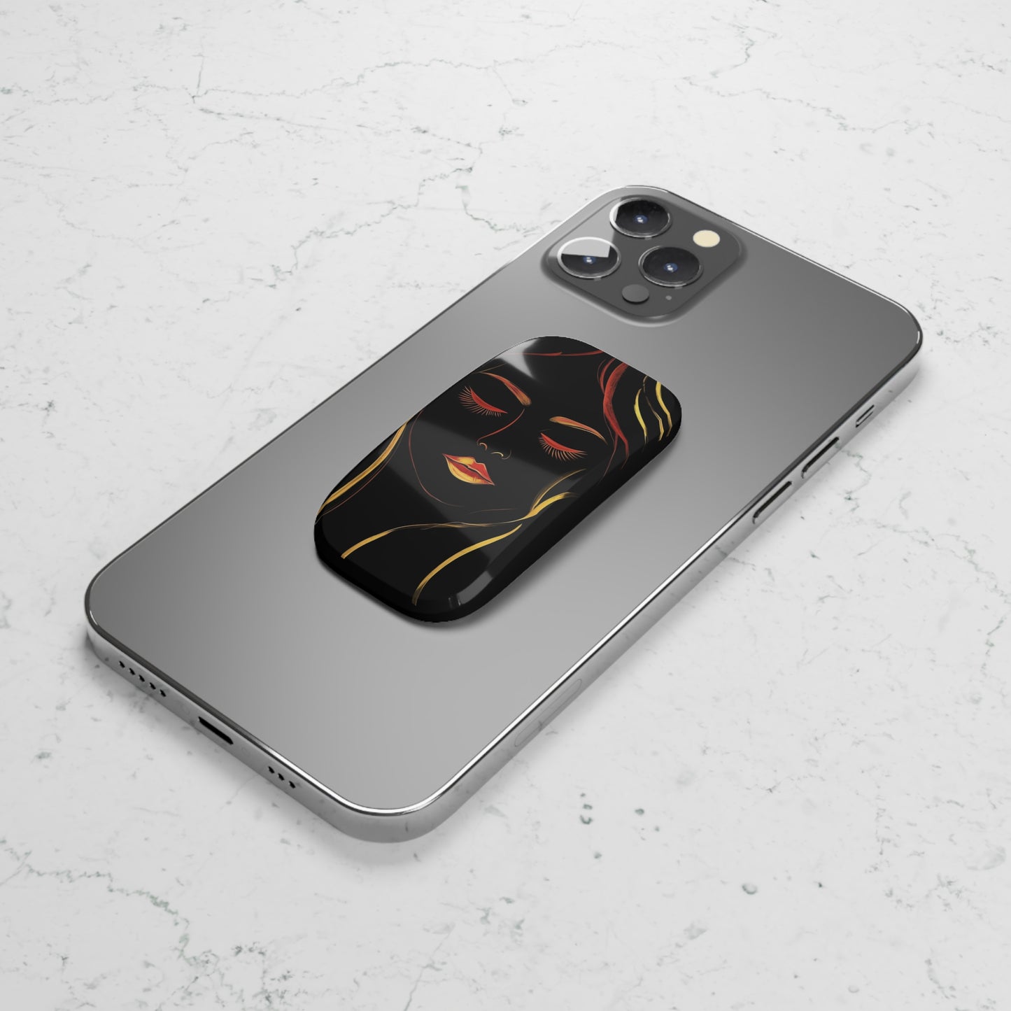 Elegant Woman Art Phone Stand – Minimalist Grip & Kickstand for iPhone & Samsung