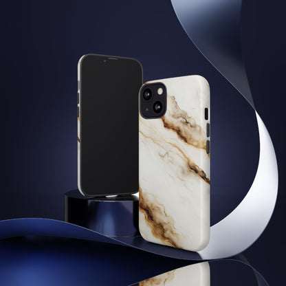 Phone Case Marble – Elegant Luxury Phone Cover, Sleek Design, Brown Beige Marble Pattern