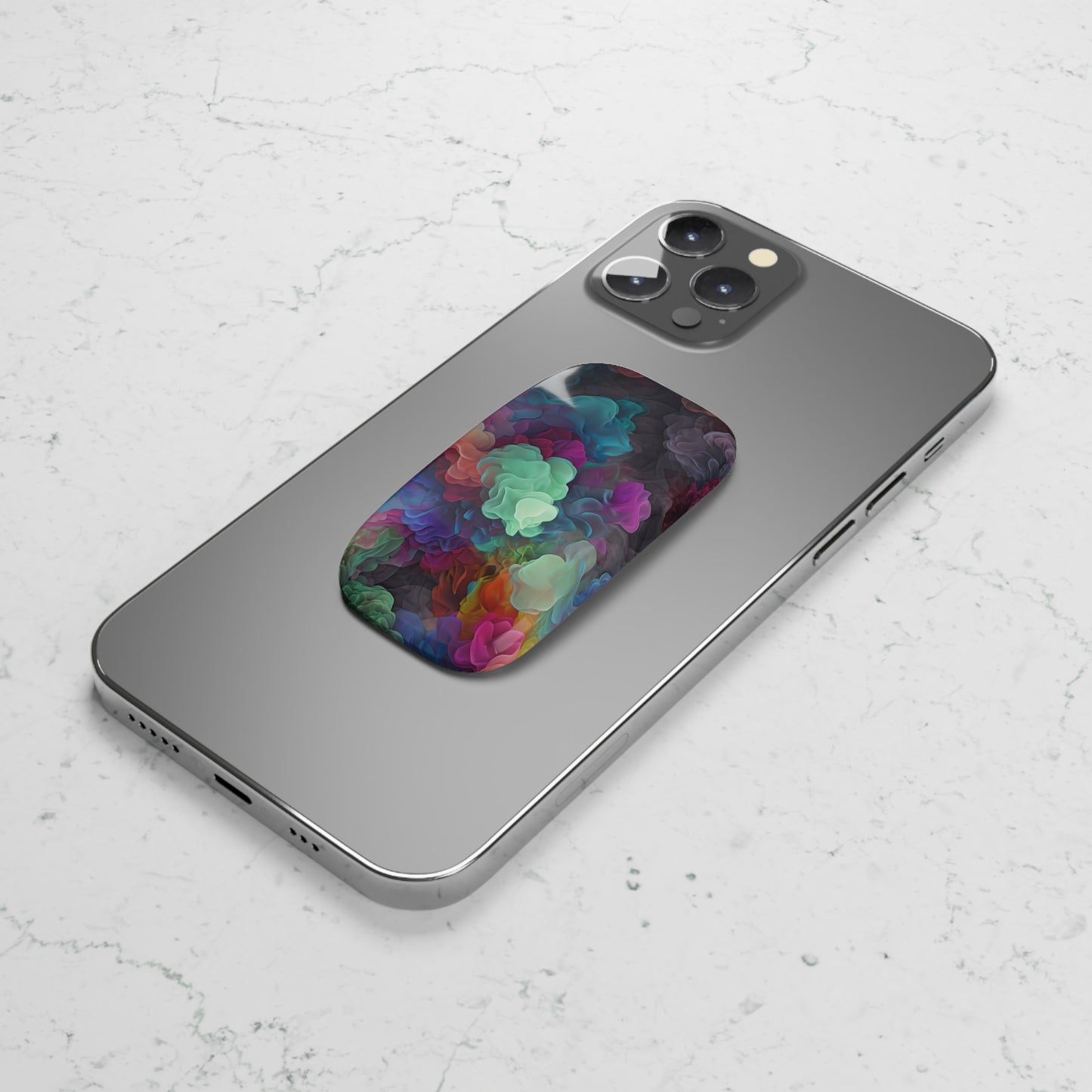 Colorful Abstract Swirl Phone Grip & Stand – Vibrant Cloud Design, Universal Phone Holder.