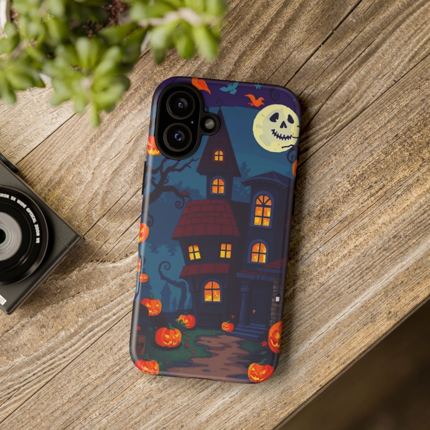 Haunted House Halloween Phone Case – Spooky Jack-o’-Lantern Design