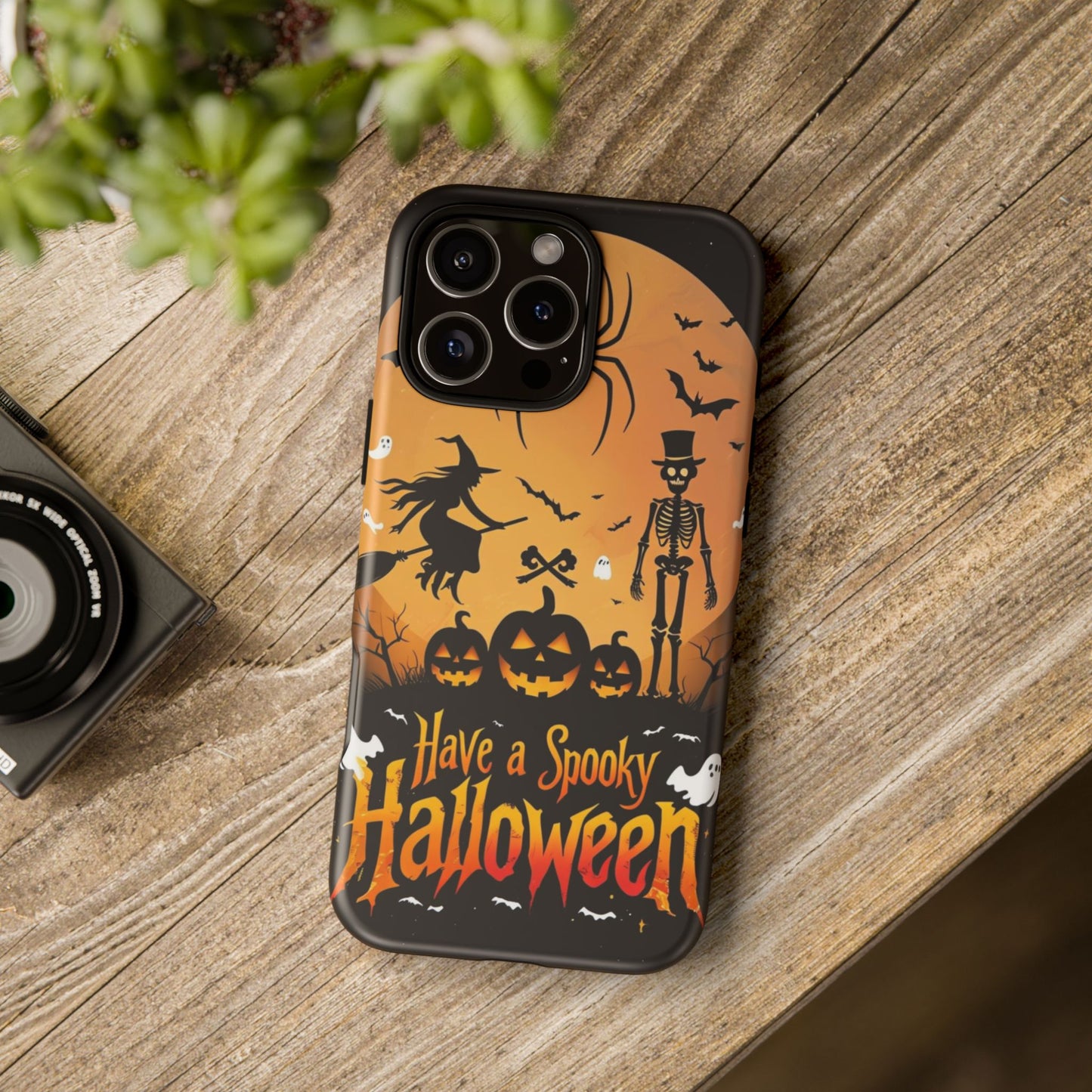 Halloween Phone Case with Jack-o'-Lanterns & Skeletons – Spooky & Stylish Protective Cover