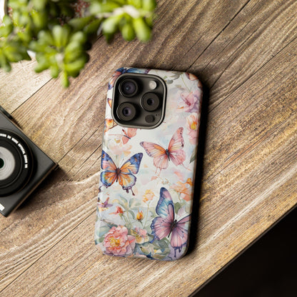 Phone Case Butterfly – Aesthetic Cute Floral Cover - Soft Pastel Butterfly Case