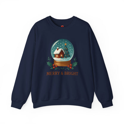 Christmas Merry and Bright Sweatshirt – Unisex Cozy Holiday Pullover, Soft Interior Crewneck
