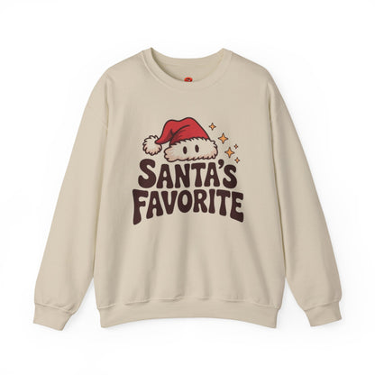 Santa’s Favorite Sweatshirt – Cozy Christmas Holiday Apparel | Festive Holiday Sweater for Men & Women | Perfect Christmas Gift