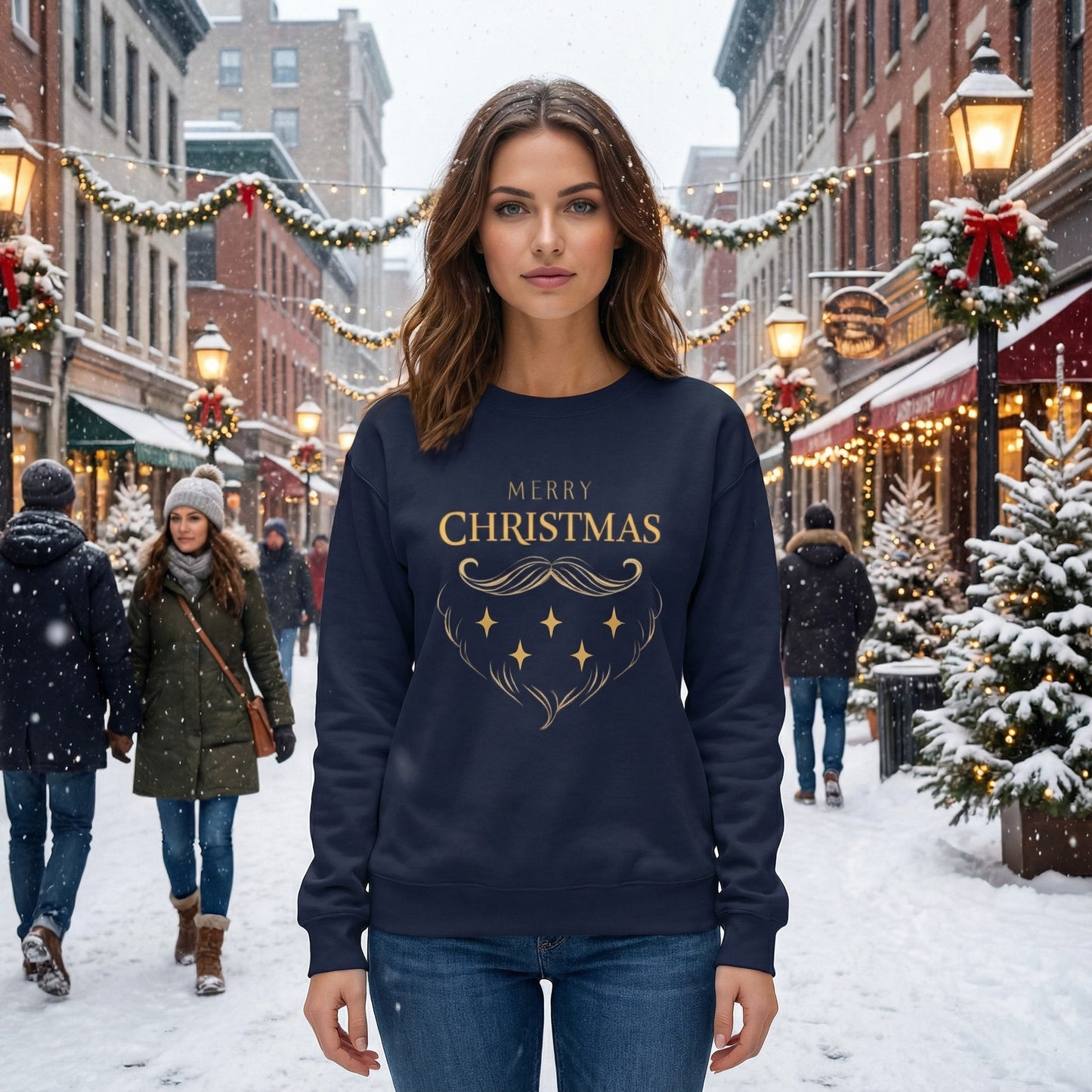 Christmas Sweatshirt with Santa Claus – Unisex, Comfortable and Casual, Perfect Holiday Gift and Festive Style