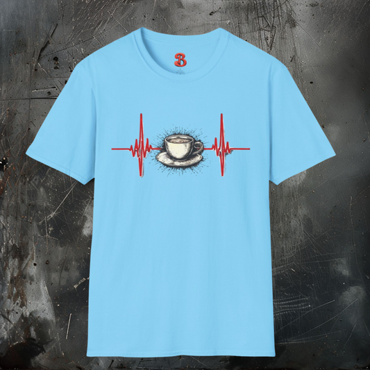 Coffee Pulse – Caffeine Heartbeat T-Shirt for Coffee Lovers