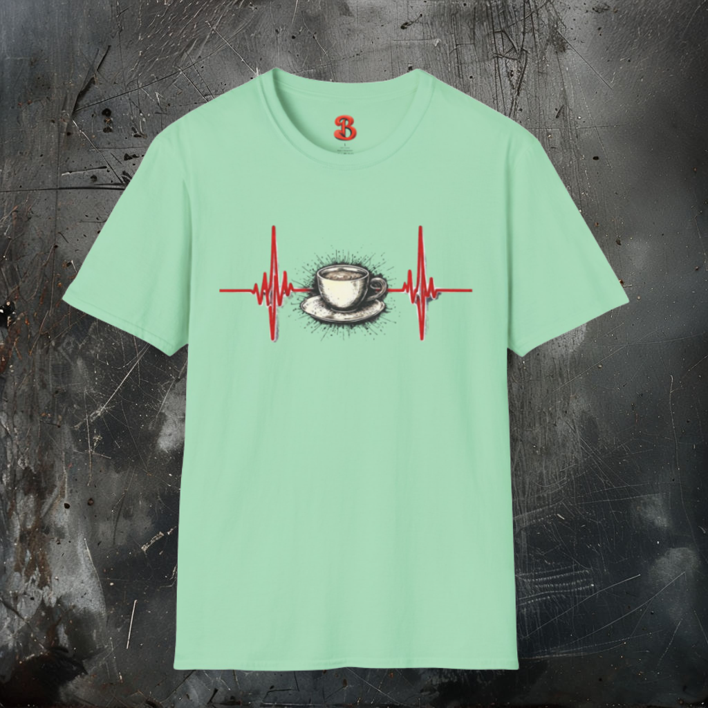 Coffee Pulse – Caffeine Heartbeat T-Shirt for Coffee Lovers