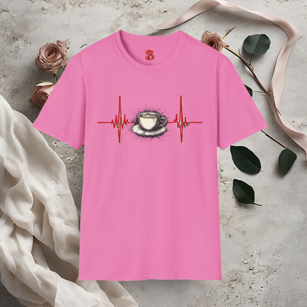 Coffee Pulse – Caffeine Heartbeat T-Shirt for Coffee Lovers