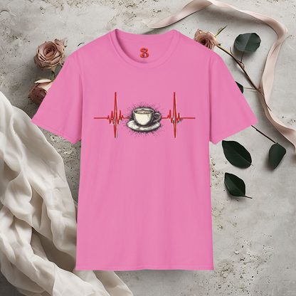 Coffee Pulse – Caffeine Heartbeat T-Shirt for Coffee Lovers