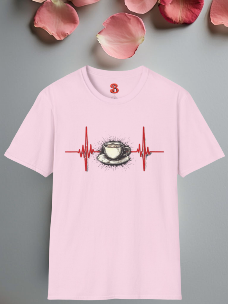 Coffee Pulse – Caffeine Heartbeat T-Shirt for Coffee Lovers