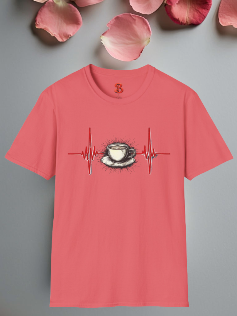 Coffee Pulse – Caffeine Heartbeat T-Shirt for Coffee Lovers