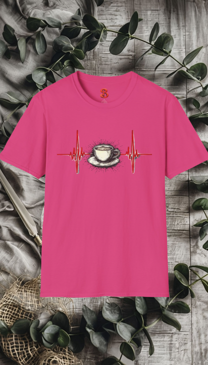 Coffee Pulse – Caffeine Heartbeat T-Shirt for Coffee Lovers