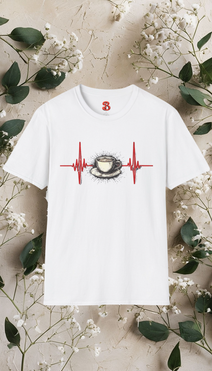 Coffee Pulse – Caffeine Heartbeat T-Shirt for Coffee Lovers