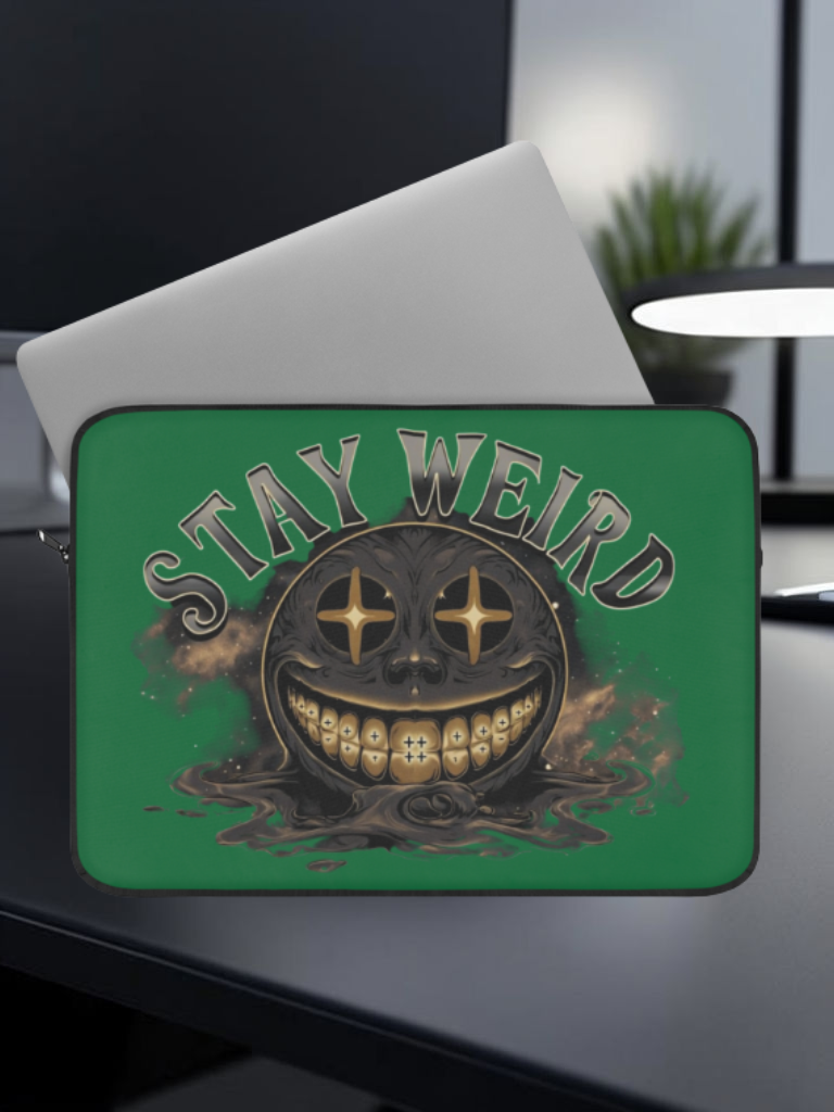 Stay Weird Creepy Smile Laptop Sleeve – 13-Inch Protective Cover