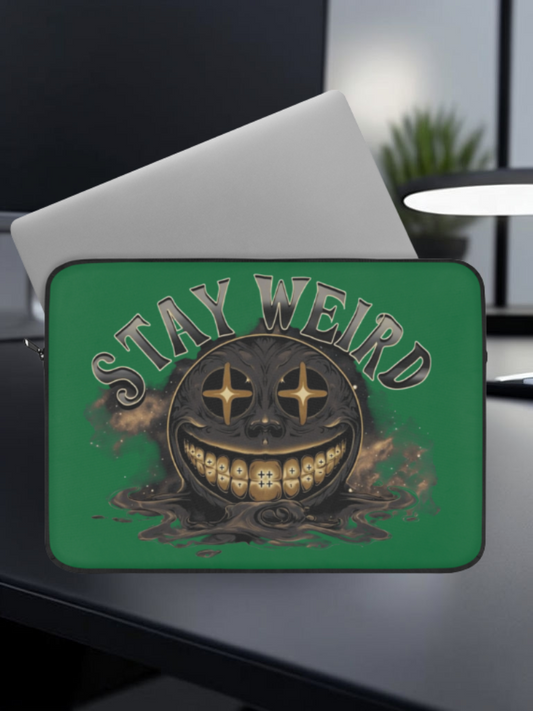 Stay Weird Creepy Smile Laptop Sleeve – 13-Inch Protective Cover