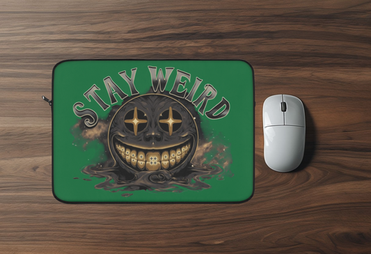 Stay Weird Creepy Smile Laptop Sleeve – 13-Inch Protective Cover