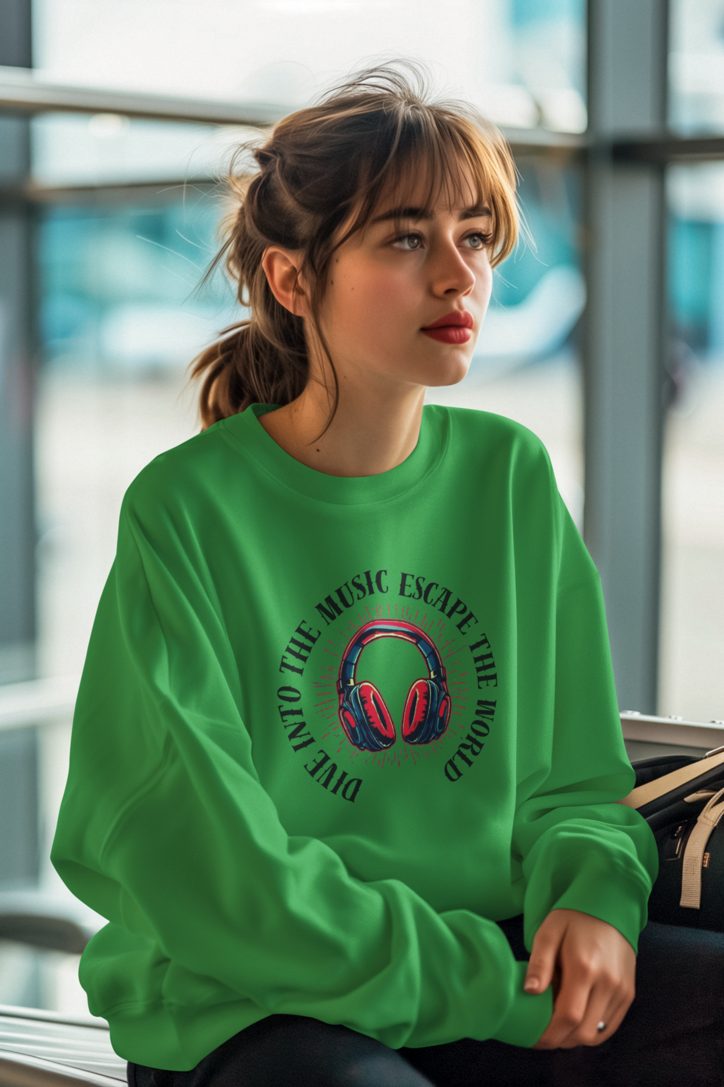 Crewneck Sweatshirt - "Headphones"