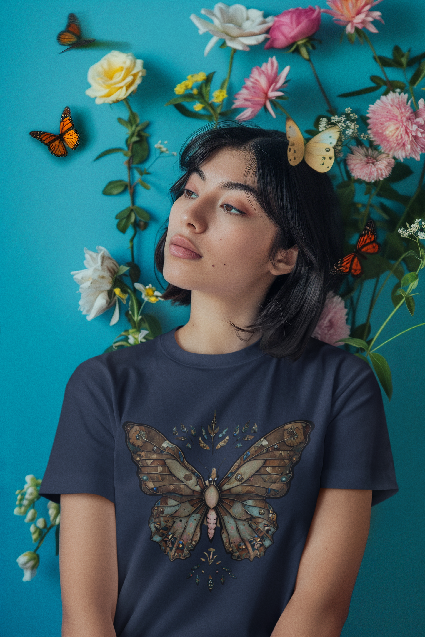 Shirt Earth Tones Butterfly – Aesthetic Nature Tee – Soft Unisex T-Shirt with  Butterfly Print