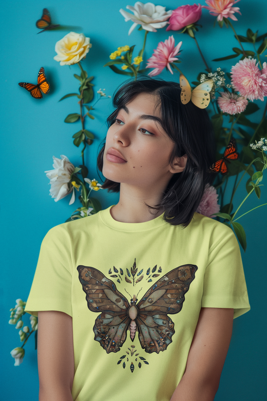 Shirt Earth Tones Butterfly – Aesthetic Nature Tee – Soft Unisex T-Shirt with  Butterfly Print