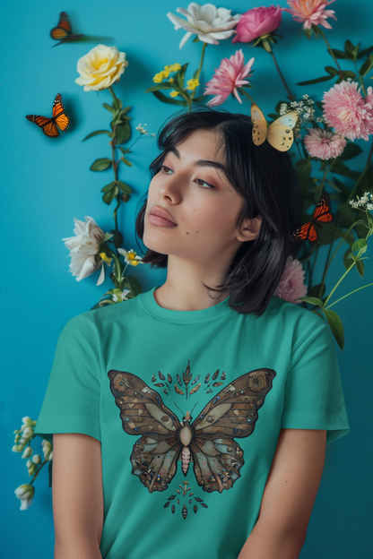 Shirt Earth Tones Butterfly – Aesthetic Nature Tee – Soft Unisex T-Shirt with  Butterfly Print