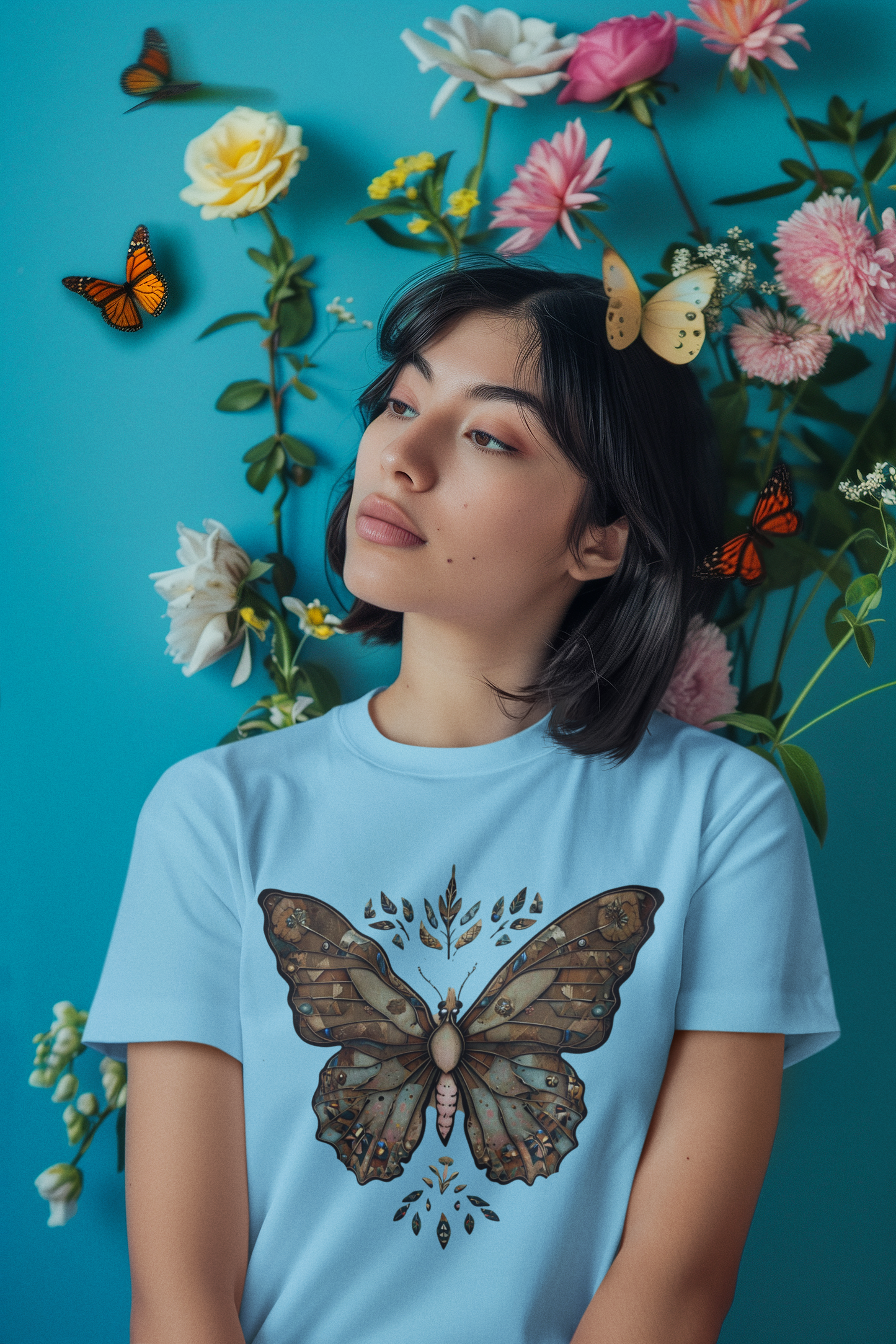Shirt Earth Tones Butterfly – Aesthetic Nature Tee – Soft Unisex T-Shirt with  Butterfly Print