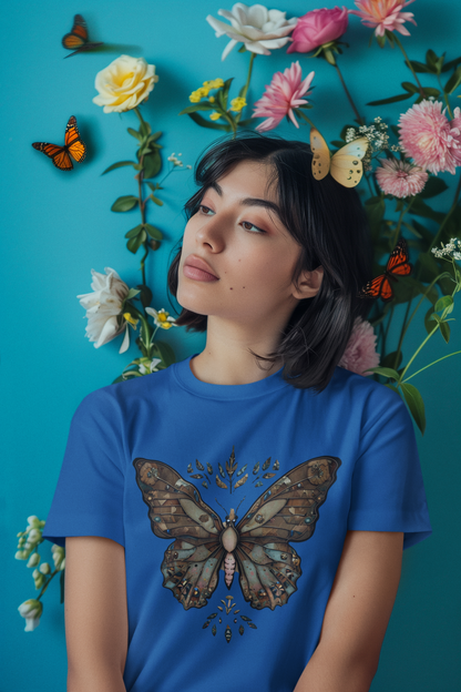 Shirt Earth Tones Butterfly – Aesthetic Nature Tee – Soft Unisex T-Shirt with  Butterfly Print