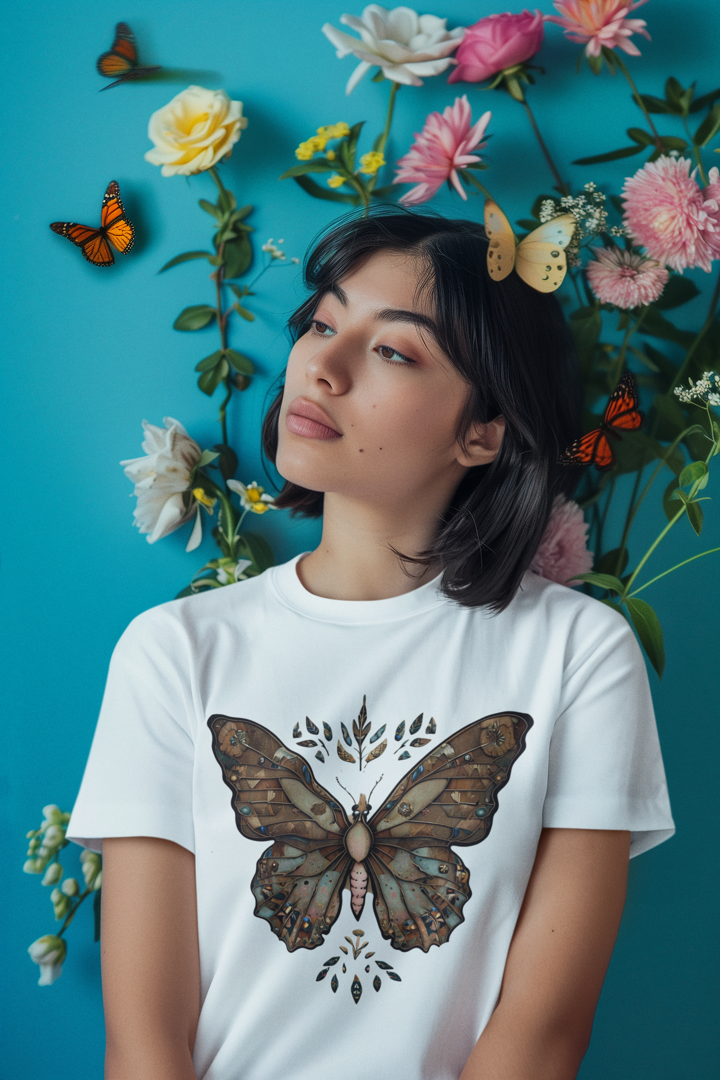 Shirt Earth Tones Butterfly – Aesthetic Nature Tee – Soft Unisex T-Shirt with  Butterfly Print