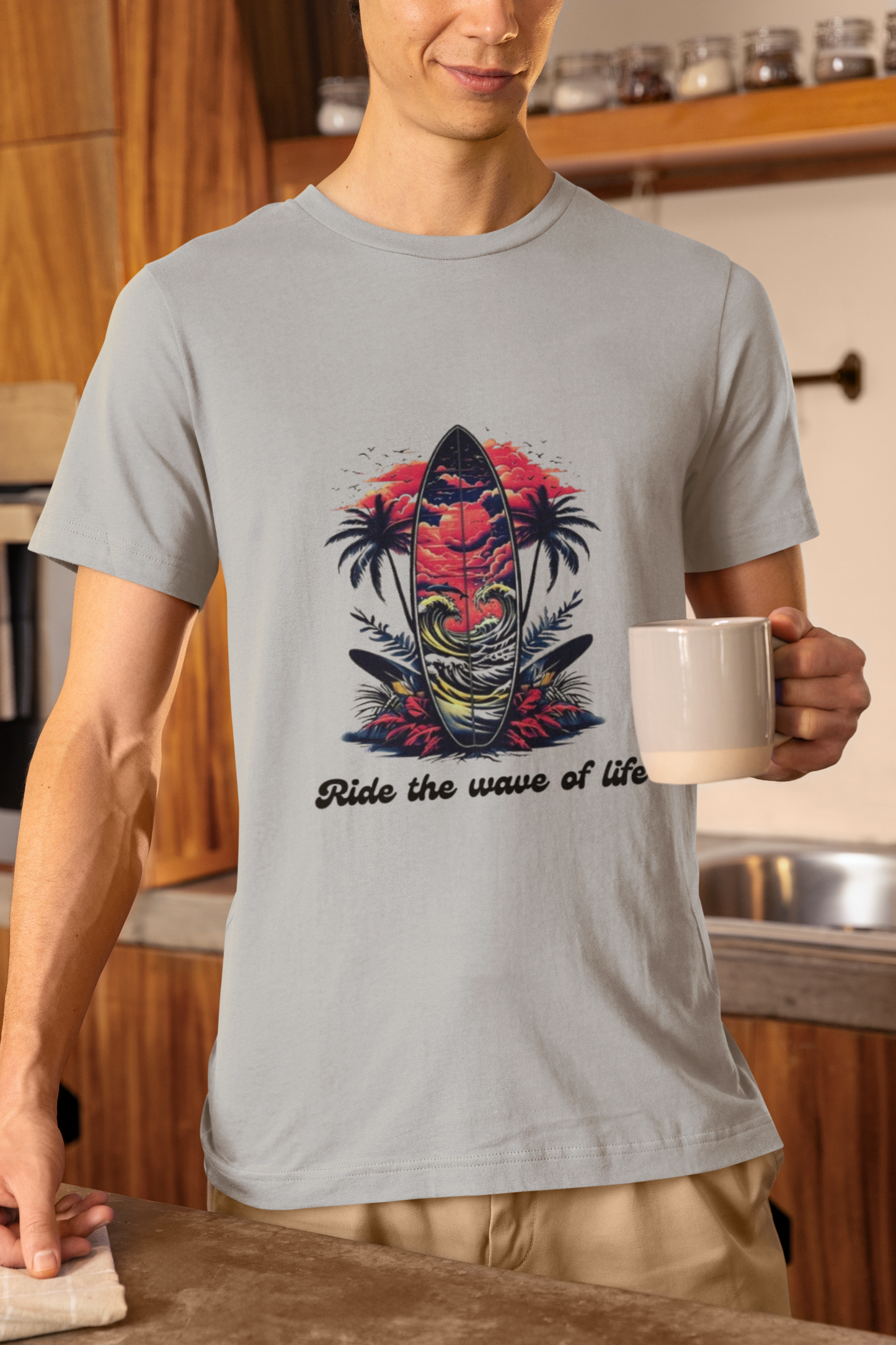 Shirt "Ride the Wave of Life" – Positive Vibes Tee for Dreamers & Free Spirits