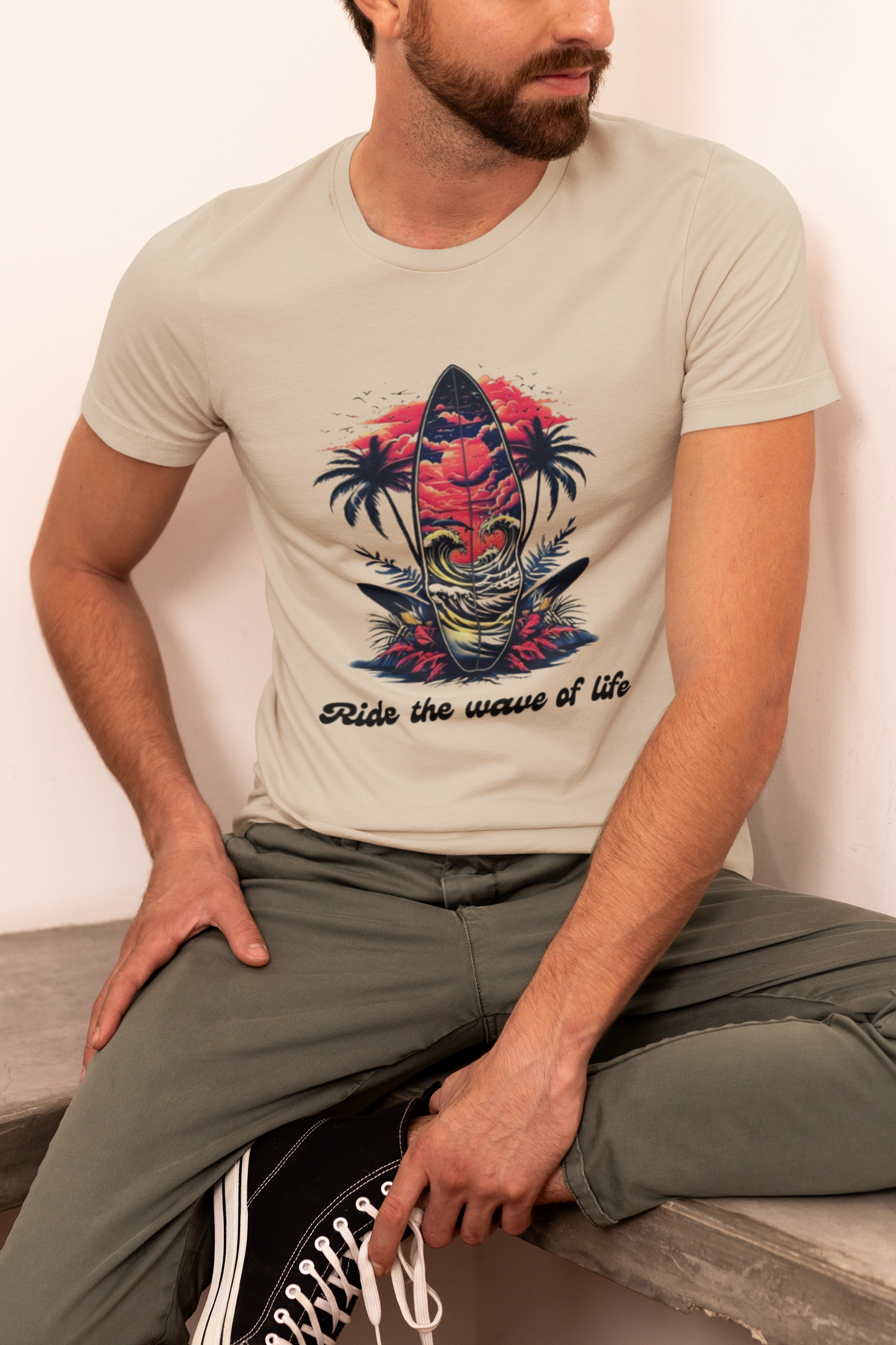 Shirt "Ride the Wave of Life" – Positive Vibes Tee for Dreamers & Free Spirits