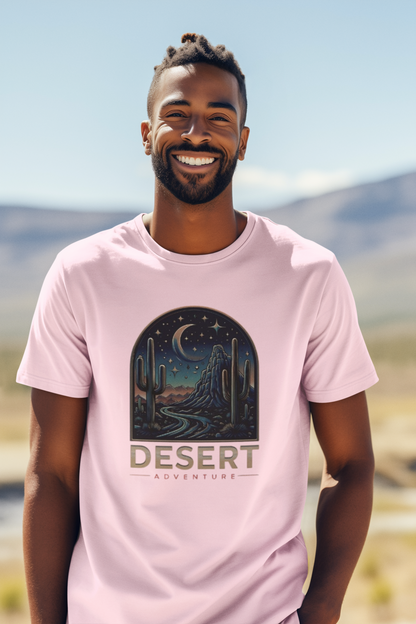 Shirt "Desert Adventure" – Minimal Graphic Tee for Nature & Travel Lovers