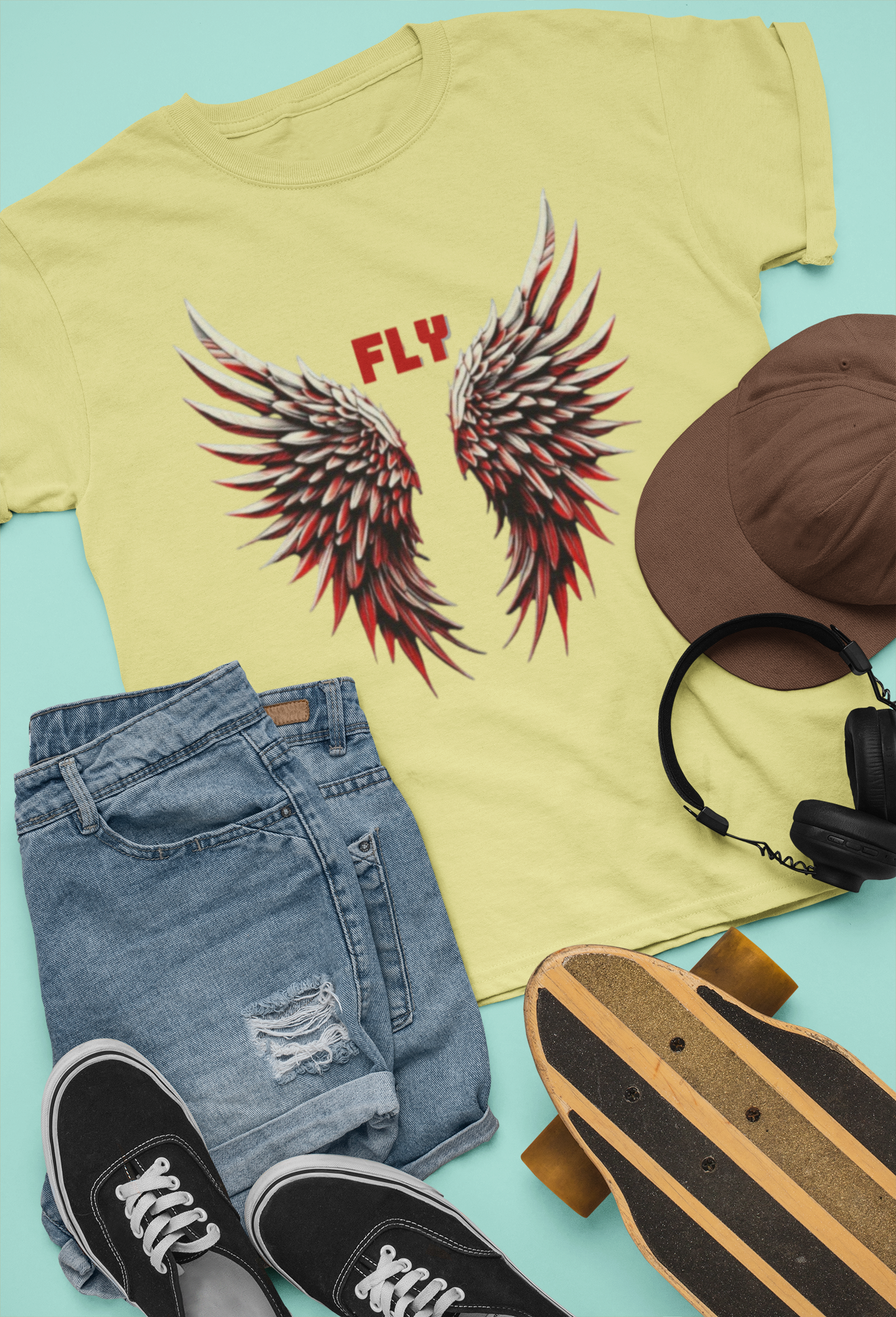 Shirt Angel Wings – Unisex Soft Cotton Tee - Spiritual Graphic Shirt