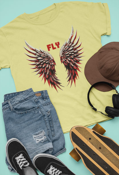 Shirt Angel Wings – Unisex Soft Cotton Tee - Spiritual Graphic Shirt