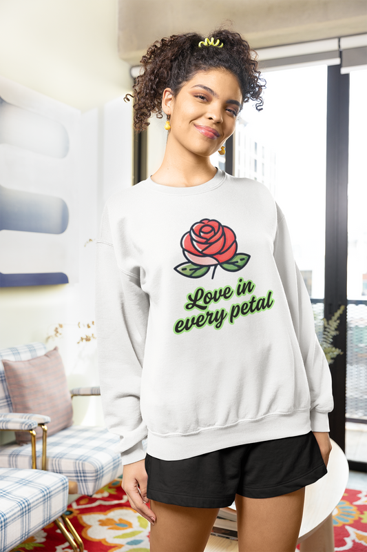 Sweatshirt - "Love in every petal"