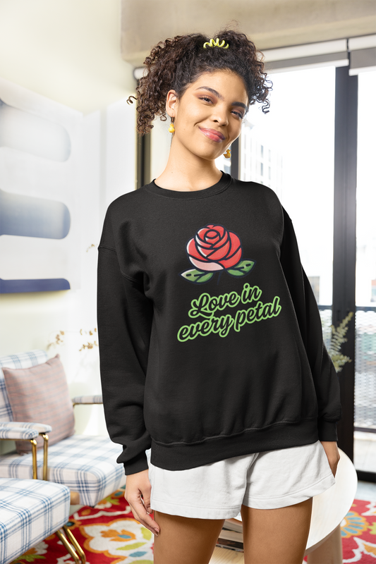 Sweatshirt - "Love in every petal"