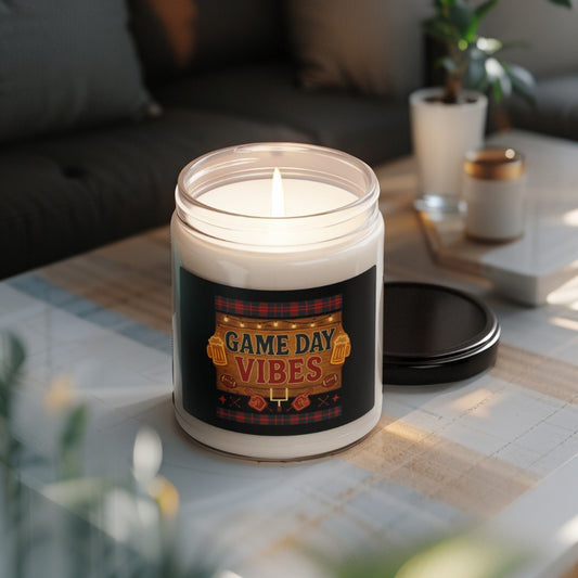 Scented Decorative Candle - Relaxing Aromatic Jar Candle - "Game Day Vibes"