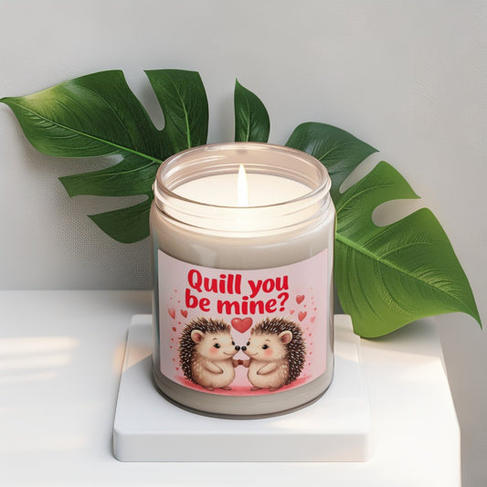 Scented Candles for Relaxation and Decoration - "Quill You Be Mine?"