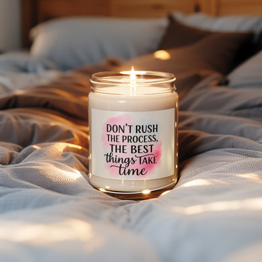 Scented Candles for Relaxation and Decoration - "The Best Thinks Take Time"