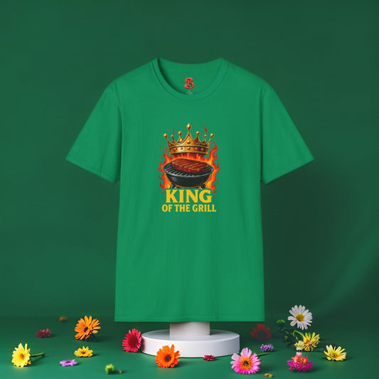 King of the Grill T-Shirt – BBQ Lover's Crowned Master Tee - Perfect Gift
