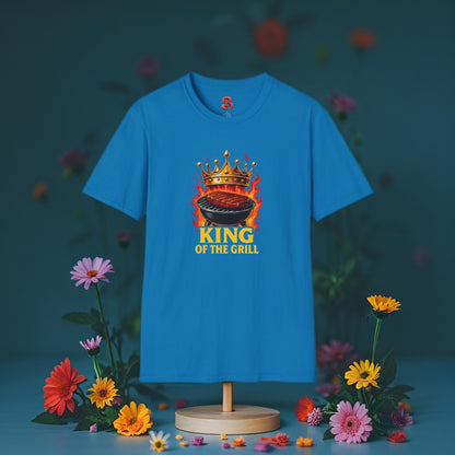 King of the Grill T-Shirt – BBQ Lover's Crowned Master Tee - Perfect Gift