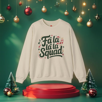 Sweatshirt Fa La La Squad Christmas – Festive Music, Smiles & Joy - Cozy Unisex Holiday Pullover, Funny Xmas Gift