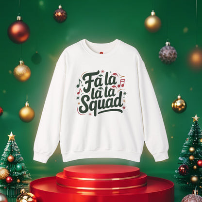 Sweatshirt Fa La La Squad Christmas – Festive Music, Smiles & Joy - Cozy Unisex Holiday Pullover, Funny Xmas Gift