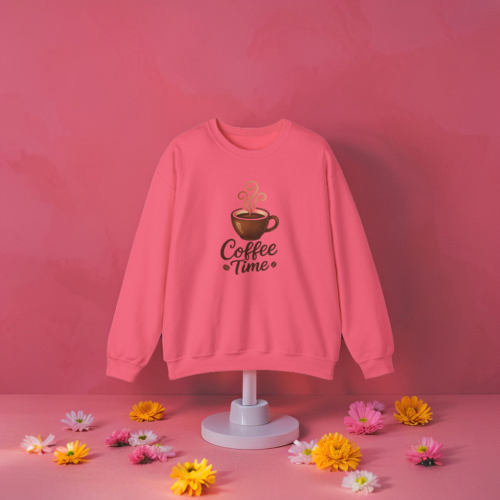 Coffee Time Graphic Sweatshirt – Soft & Stylish Pullover for Coffee Fans