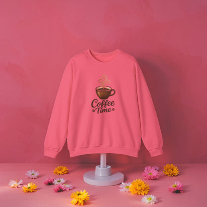 Coffee Time Graphic Sweatshirt – Soft & Stylish Pullover for Coffee Fans